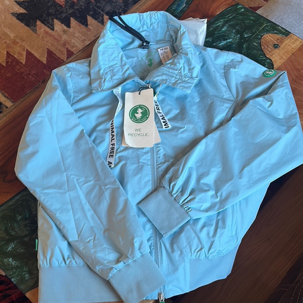 SAVE THE DUCK Blue Utility Jacket Water-Resistant Design